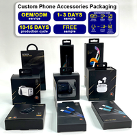 Cadeau de luxe personnalisé OEM écologique chargeur suspendu rapide casque de données USB emballage fenêtre accessoires de téléphone câble boîtes en papier