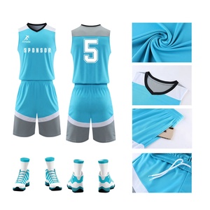 Jersey basket cepat kering bersirkulasi baru desain uniseks seragam latihan basket dewasa Teknik sublimasi - Product Image 3