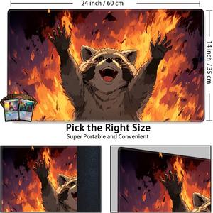 Mapache Lindo juego de cartas con estilo <span class=keywords><strong>MTG</strong></span> Playmat the Gathering Magic Mouse Pad ordenador Oficina Mousepad antideslizante Trading Card Deskmats - Product Image 2