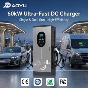 Borne de Recharge Rapide Commerciale 60kW DC Double Connecteur, sur Pied, CCS2 CCS1 GBT OCPP 1.6J WiFi 4G APP, Station de Recharge Intelligente pour Parking - Product Image 5