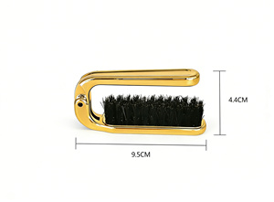 Cepillo <span class=keywords><strong>de</strong></span> Pelo Plegable con Cerdas <span class=keywords><strong>de</strong></span> Masaje, Electrochapado en Oro, Plata y Púrpura, Personalizable, <span class=keywords><strong>para</strong></span> Mujer, Aceptamos OEM/ODM - Product Image 2