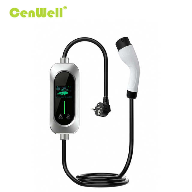 Portable Smart Home 7kw Ev Car AC Charger Box Station 230v 380V Ac Ev Charger Gun Type 1 Type 2 with  CE UKCA certification