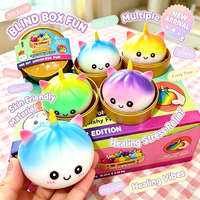 Jouet Squishy en gros, Unicorne Arc-en-ciel en forme de boulette de soupe simulée, Boîte anti-stress pour soulagement sensoriel du stress, à partir de 14 ans