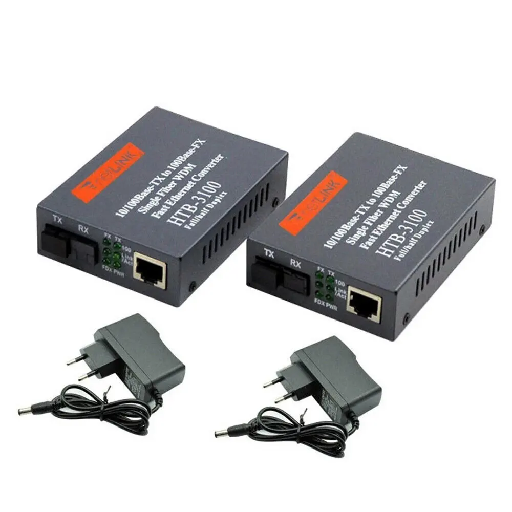 10/100M Fiber Media Converter HTB-3100 Netlink 25km A/B Converter Fiber Optic Media Converter HTB-3100