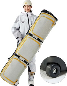 Muestra Gratuita de Bolsa de Snowboard Acolchada Resistente al Agua de Gran Capacidad con Ruedas, Bolsa Deportiva Personalizada para una Sola Tabla de Snowboard para Esquí - Product Image 1
