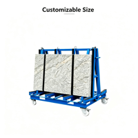 Chariot à plateau robuste à quatre roues 120x75cm, plancher en acier laminé à froid, capacité 1500kg, poignée pliable silencieuse 8 pouces, OEM, galvanisation à chaud
