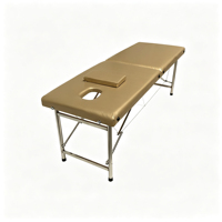 Table de massage portable pliable en acier inoxydable à double poutre renforcée, design moderne, multifonctionnelle pour la maison et les salons de beauté