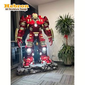 Statua in Resina di Iron Man dei Supereroi <span class=keywords><strong>Marvel</strong></span>, Personaggio Anime Robot, Decorazione Artistica Dipinta a Mano - Product Image 1