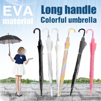 Paraguas Transparente de EVA con Mango Largo y Gancho, Impermeable y Resistente al Viento, Accesorios para Fotos de Boda, Venta al Por Mayor, Fabricante OEM de China