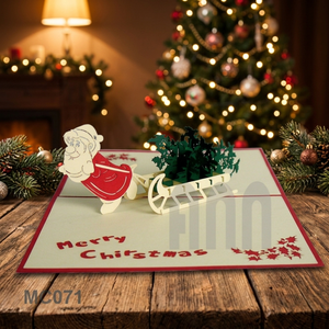 ANN HADICRAFT Custom Laser Cut 3D Japandi Style Angel Santa Greeting <b>Cards</b> Handmade <b>Embossed</b> Offset Printed Paper Viet Nam - Product Image 3