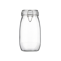 Bocaux de conservation en verre à couvercle basculant, hermétiques et étanches, idéaux pour la fermentation, la mise en conserve, la marinade et l'organisation des aliments dans le garde-manger