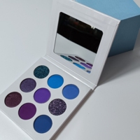 Palette de fards à paupières pressés multicolores 9 couleurs, paillettes DIY, poudre de maquillage, vente en gros, marque privée OEM