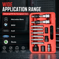 Kit d'outils universel pour le démontage de la poulie libre de l'alternateur, jeu de douilles 13 pièces pour véhicules européens, directement de l'usine, MOQ 1 pièce
