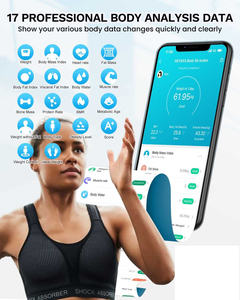 Balance intelligente à grand écran LED de conception originale, balance numérique personnelle pour la salle de bain, balance corporelle pour le calcul de l'IMC, de la fréquence cardiaque et de la graisse corporelle - Product Image 2