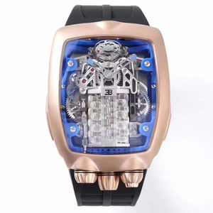 Reloj Deportivo de Lujo Jacob Co Bugatti, Movimiento Mecánico Seiko, Caja de Cristal de Alta Calidad, Resistente al Agua, Correa de Goma, Dije - Product Image 6