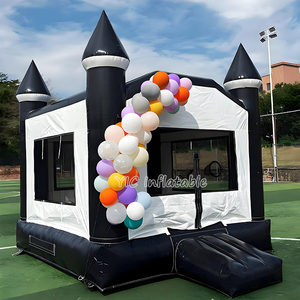 <span class=keywords><strong>Castillo</strong></span> Inflable Blanco y Negro <span class=keywords><strong>de</strong></span> Nuevo Diseño con Tobogán para Niños, para Fiestas en <span class=keywords><strong>el</strong></span> Patio Trasero, <span class=keywords><strong>de</strong></span> Grado Comercial - Product Image 4