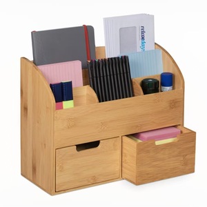 Solid Wood Desktop Organizer Multi <b>Drawer</b> <b>Storage</b> <b>Box</b> For Desk Neatening And Office Supplies - Product Image 1