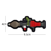 Patch en caoutchouc souple en PVC 3D Patchs de crochet de tactique de sport en silicone pour vêtements Numéro de modèle OEM