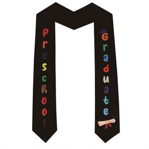 Cuellos de seda largos y duraderos con patrón de letras para niñas de preescolar y jardín de infantes, graduación de primavera, Clase de 2026 - Product Image 3