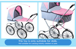 फेई बड़े आकार के ब्रिटिश गुड़िया के लिए बासिनेट और भंडारण टोकरी के साथ 22 इंच गुड़िया गाड़ी तक की गुड़िया के लिए भंडारण की टोकरी - Product Image 3