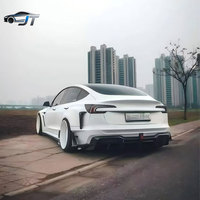 Kit de Modificación para Tesla Model 3 Actualizado: Ensamblaje de Barra Delantera y Trasera, Alerón Trasero y Faldones Laterales