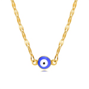 Collar de Joyería Fina de Moda, Collar Personalizado con Dije de Ojo de Diablo Esmaltado - Product Image 1
