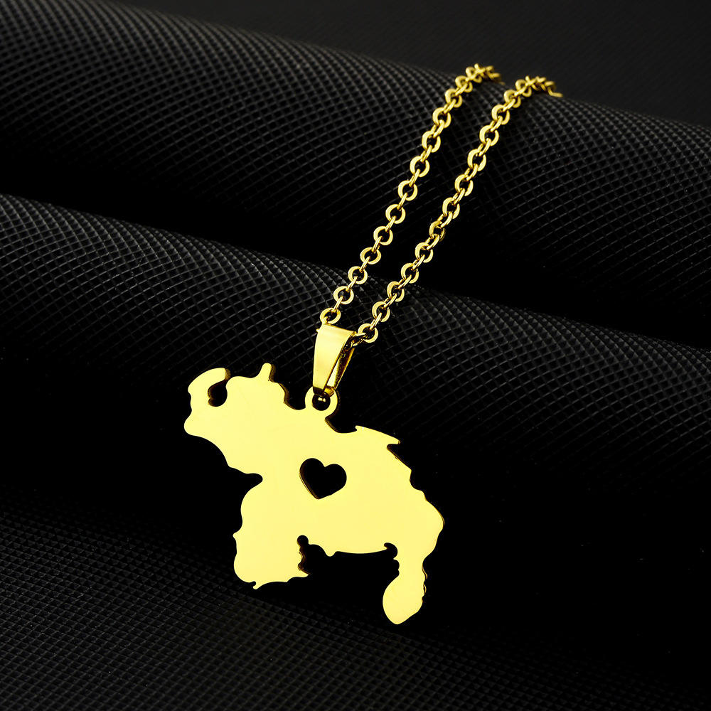 สร้อยคอแผนที่เวนิสสีทอง