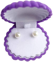 Boîte à bijoux de luxe en forme de coquillage Boîte de rangement pour boucle d'oreille, bague et collier Cadeau