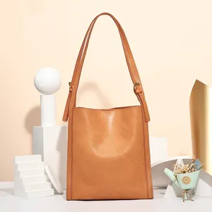 Fashion Genuine Cow Leather Tote Bag For Women Fashion Large Capacity Hand Bags Women'S Tote Bags