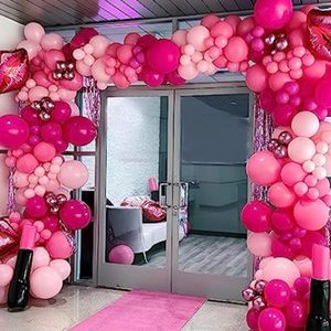 ลูกโป่งสีชมพูสดใสสำหรับวันวาเลนไทน์ 60 แพ็ค ขนาด 12 นิ้ว ลูกโป่งลาเท็กซ์สีชมพูพรีเมียมพร้อมลูกโป่งคอนเฟตติ ของขวัญสำหรับเจ้าหญิง - Product Image 4