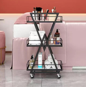 Carrito de Manicura Moderno de Lujo, Carrito de Peluquería con Ruedas, Marco de Metal de 4 Ruedas, Muebles de Salón Impermeables de Alta Calidad para Peluquería - Product Image 4