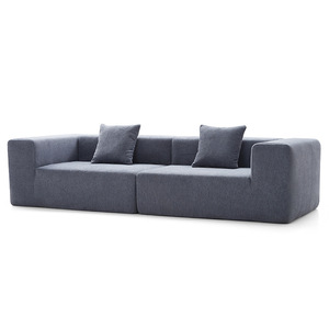 Canapé trois places multifonctionnel en tissu coton-lin, style nordique moderne et simple, pour petit appartement, salon, minimaliste italien - Product Image 2
