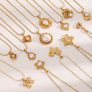 Collar con Colgante Personalizado de Acero Inoxidable 316L, Chapado en Oro PVD de 14K y 18K, Joyería Fina de Moda, Collar de Perlas al por Mayor para Mujer - Product Image 2