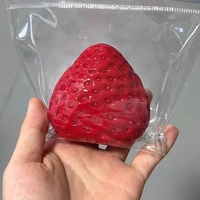 Jouet anti-stress en forme de fraise, souple et rebondissant, unisexe, à partir de 14 ans, fabriqué en Chine