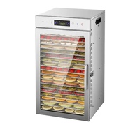 Elektrische roestvrijstalen fruit- en groentedroger kerncomponenten motor voedseldehydrator en dehydratiemachine