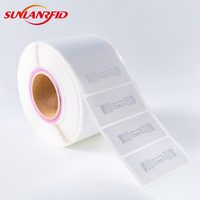 70*15mm Impinj MR6 Chip de largo alcance Mini etiquetas RFID 860-960Mhz UHF pasivo para gestión de ropa