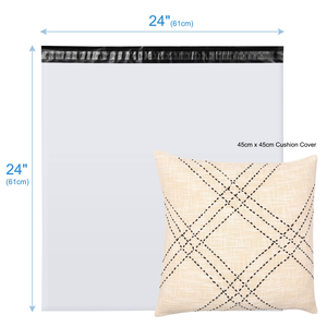 ซองพลาสติกใส่เสื้อผ้าสีขาวขนาด24*24นิ้วจำนวน50ชิ้นซองมีกาวในตัวแข็งแรงกันน้ำสำหรับการจัดส่งสินค้าถุง - Product Image 2