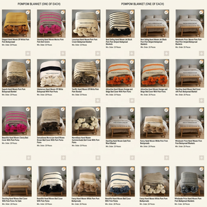 Mantas de Invierno Hechas a Mano de Algodón y Lana con Pompones, Lavables a Máquina - Product Image 6