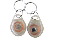 Mini-étiquette RFID transparente ronde avec puces T5577/EM4305, étanche, pour contrôle d'accès
