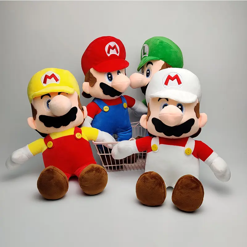 25cm Super Mario Bros Luigi búp bê sang trọng Anime thiết bị ngoại vi trò chơi hình trang trí trẻ em Đồ chơi nhồi bông mềm quà tặng sinh nhật