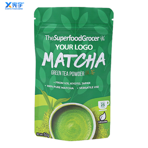 Sachet Doypack Personnalisé avec Logo 250g 500g <span class=keywords><strong>1kg</strong></span> pour Matcha, Emballage Plastique Anti-humidité avec Fermeture Zip pour Tisane et Complément Protéiné - Product Image 3