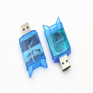 Pembaca Kartu USB2.0 Kecepatan Tinggi Transparan Warna-warni Instalasi Eksternal Tersedia Kompatibel dengan Kartu SD - Product Image 3