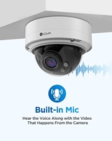 Caméra Dôme IP PoE Extérieure 5MP Anti-Vandalisme avec Auto Focus, IA SMD, Objectif Zoom Optique 2.8~12mm, Zoom Optique 4X et Vision Nocturne IR