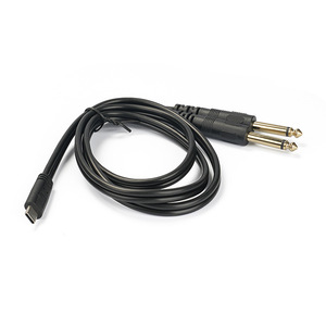 สายเคเบิลเสียงแบบ Type C ถึง 2x 6.35 มม. สำหรับการเชื่อมต่อเอาต์พุตสเตอริโอของเครื่องขยายเสียงลำโพง - Product Image 1