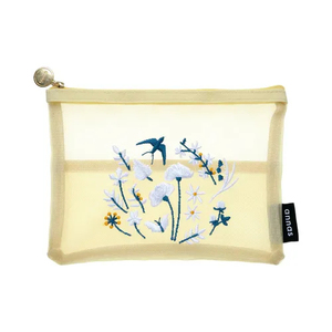 Embroidered pattern transparent mesh <b>small</b> bag <b>wallet</b> nylon material daily portable storage supplies - Product Image 5