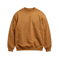 Sweat-shirt à col rond brodé en coton uni avec insert en V et épaules tombantes, 100 % coton lavé, coupe classique, respirant, séchage rapide, hiver