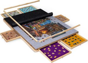 Table de <span class=keywords><strong>puzzle</strong></span> en bois pour enfants, grande taille, surface lisse et antidérapante, pour puzzles vierges double face - Product Image 4