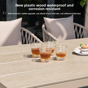 Set da Giardino Nordico per Esterni: Combinazione di Sedie e Tavolo per Terrazza e Balcone di Villa, Arredamento per Spazi Aperti - Product Image 2