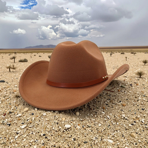 Bán Buôn Sang Trọng Trường Học Cũ Polyester <span class=keywords><strong>Hat</strong></span> Chất Lượng Cao Tùy Chỉnh Phương Tây Cổ Điển Cao Bồi Cowgirl Người Đàn Ông Của 100% Du Lịch Ngoài Trời - Product Image 2