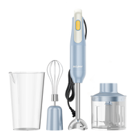 Mélangeur électrique avec poignée ergonomique, conception détachable 4 en 1, contenants de 500ml/700ml et 4 lames en acier inoxydable